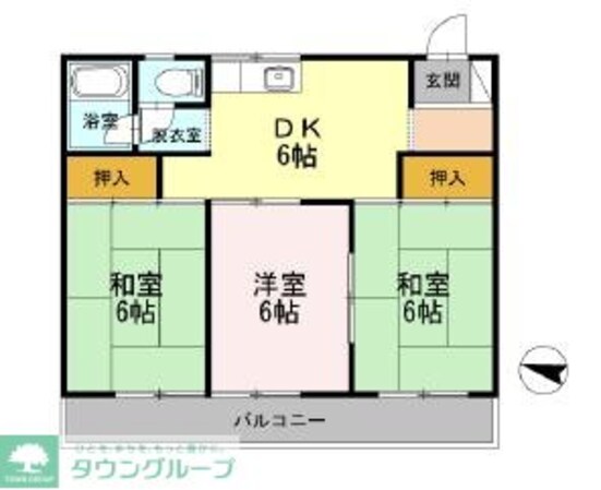 長瀬第三マンションの物件間取画像